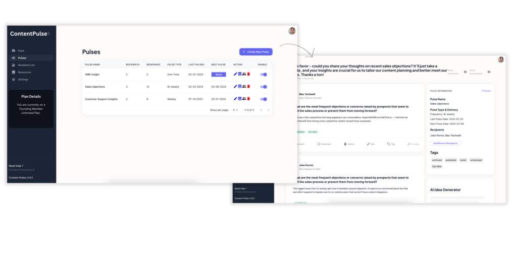insights pulsed back